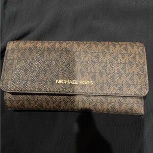 Michael Kors Signature Brown Clutch
